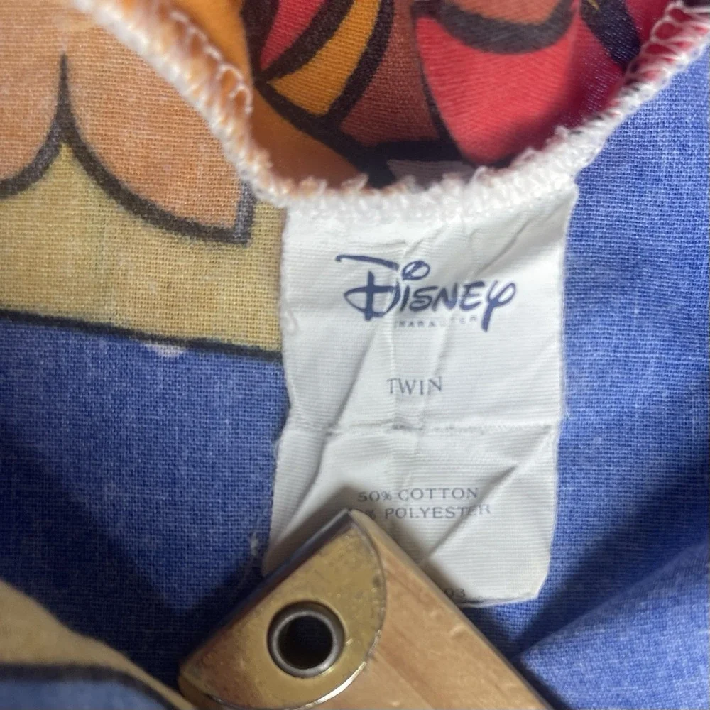 Vintage Aladdin Disney 3 Piece Twin Size Bed Set Fitted Flat Pillowcase 90's
